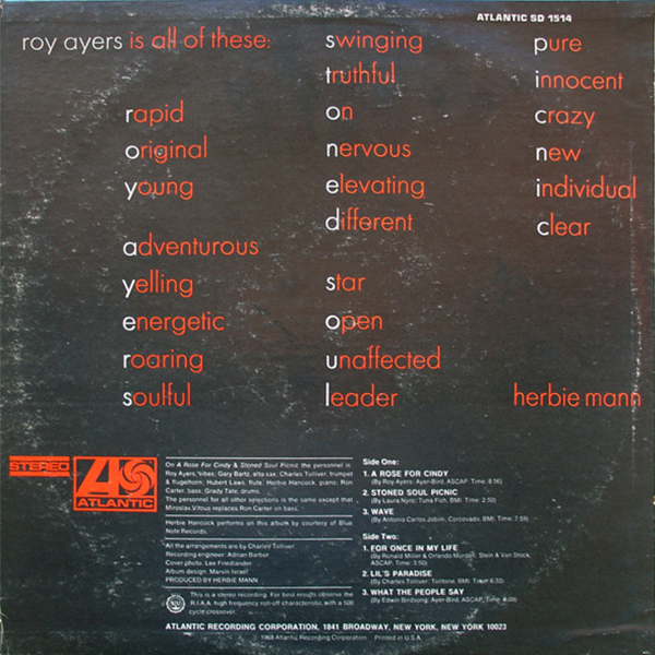 Виниловая пластинка ROY AYERS STONED SOUL PICNIC - рис.1