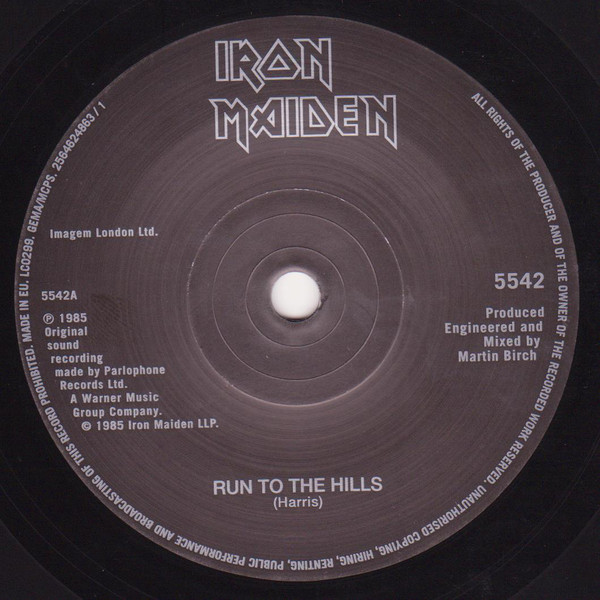Виниловая пластинка Iron Maiden - Run To The Hills - рис.2