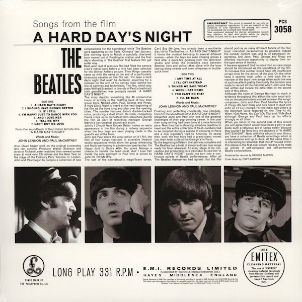 Виниловая пластинка The Beatles - A Hard Day's Night - рис.1