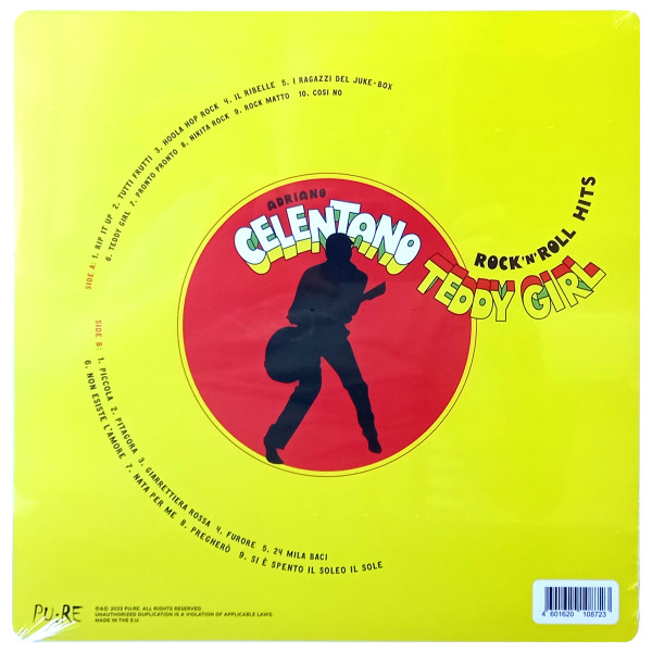 Виниловая пластинка Adriano Celentano Teddy Girl – Rock'N'Roll Hits (Coloured Yellow) LP - рис.2