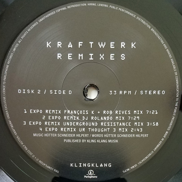 Виниловая пластинка Kraftwerk – Remixes LP - рис.5