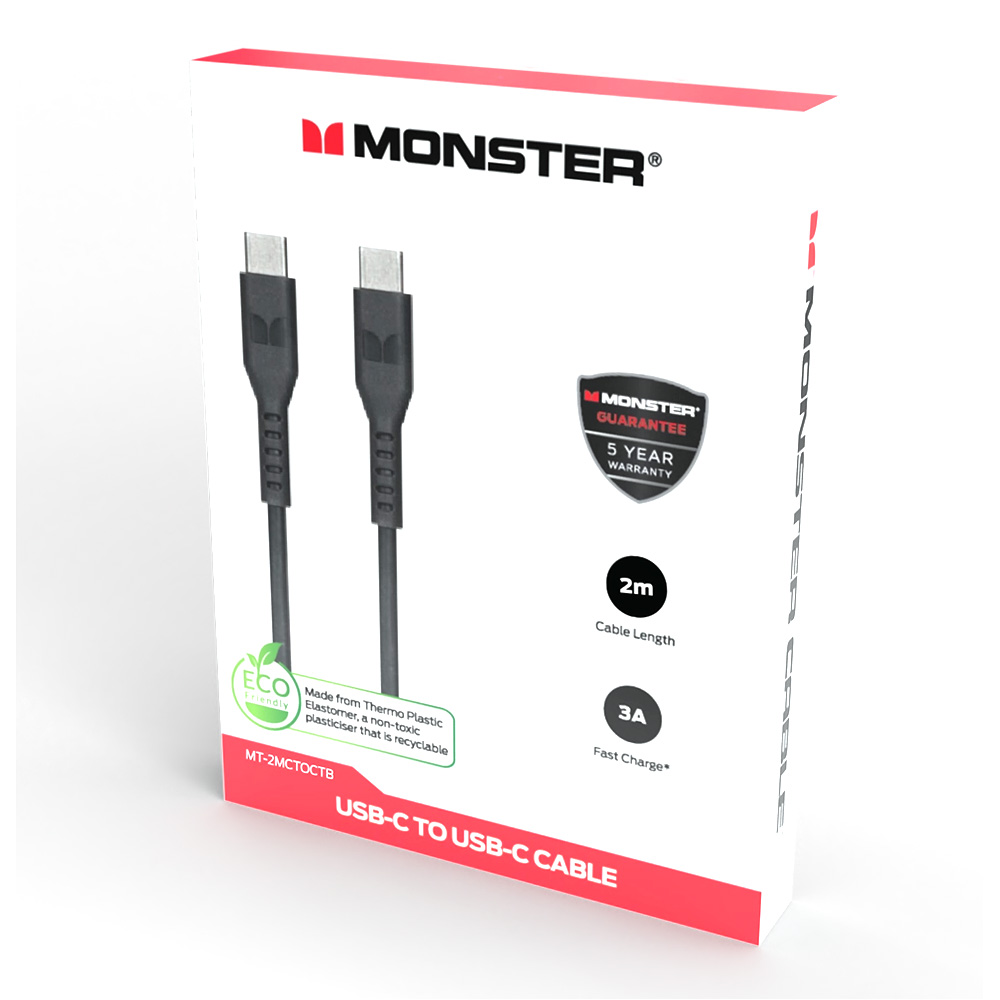 Кабель Monster Cable USB-C - USB-C 2m - фото 2