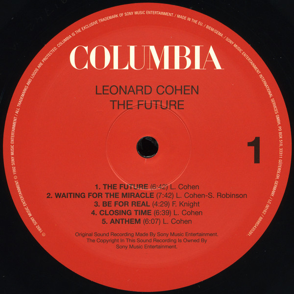 Виниловая пластинка Leonard Cohen - The Future LP - рис.2