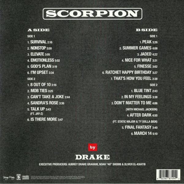 Виниловая пластинка Drake - Scorpion - 2LP - рис.1