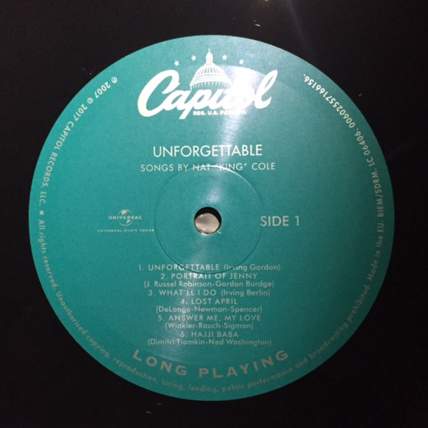 Виниловая пластинка Nat King Cole - Unforgettable LP - рис.1