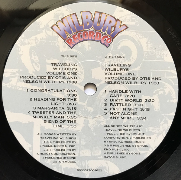 Виниловая пластинка Traveling Wilburys - Volume 1 - рис.3