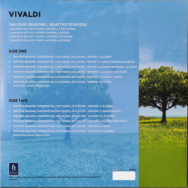 Виниловая пластинка Antonio Vivaldi, Musici di San Marco -The Four Seasons (coloured) LP - рис.1