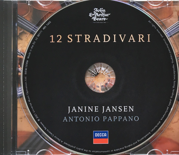 CD-диск Janine Jansen, Antonio Pappano – 12 Stradivari SACD - рис.1