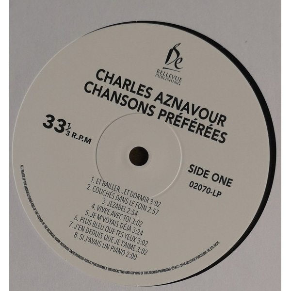 Виниловая пластинка Charles Aznavour – Chansons Preferees LP - рис.2