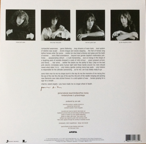 Виниловая пластинка Patti Smith - Horses - рис.3