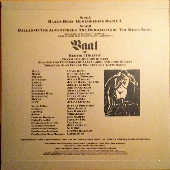 Виниловая пластинка David Bowie - In Bertolt Brecht's Baal - рис.1