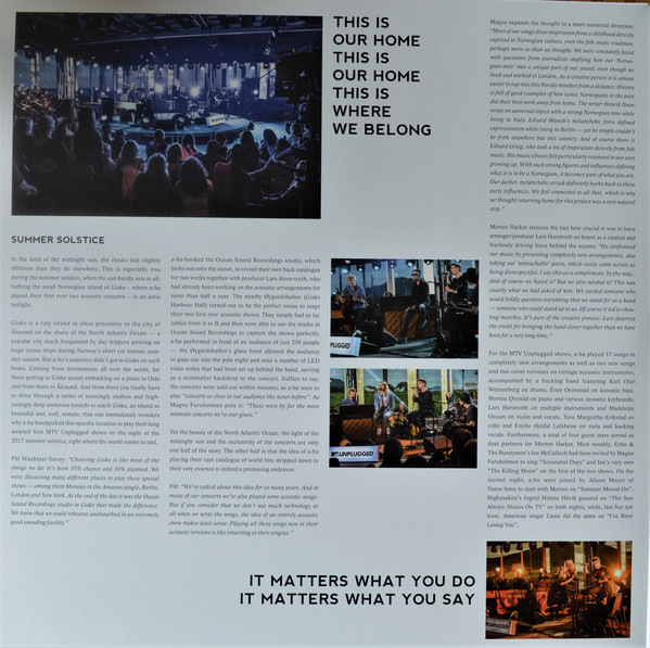 Виниловая пластинка A-ha MTV Unplugged - Summer Solstice LP - рис.1