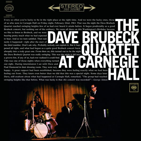 Виниловая пластинка The Dave Brubeck Quartet - At Carnegie Hall (Analogue) - 2LP - рис.0