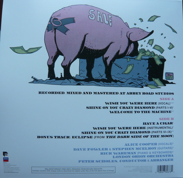 Виниловая пластинка London Orion Orchestra; Alice Cooper; Dave Fowler; Stephen McElroy; Rick Wakeman - Pink Floyd's Wish You Were Here Symphonic - рис.3