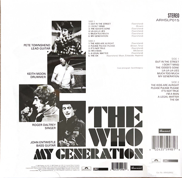 Виниловая пластинка The Who - My Generation - (Half Speed) LP - рис.1