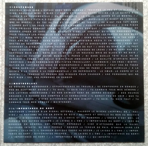Виниловая пластинка Mass Hysteria - De Cercle En Cercle - рис.3