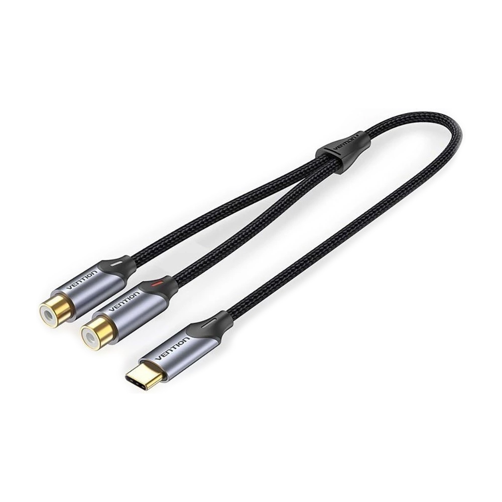 

Кабель Vention, Черный, USB-C - 2RCA Female Black 1m