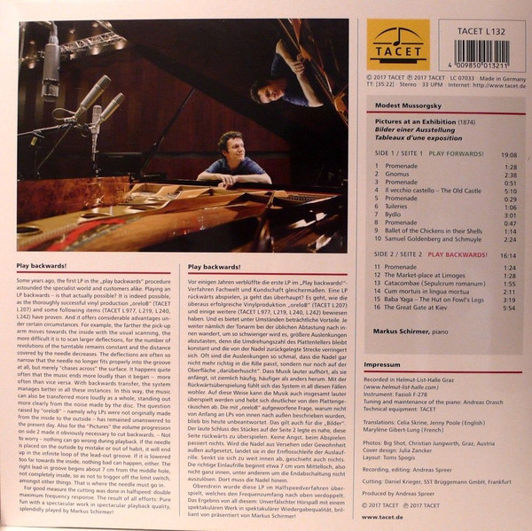 Виниловая пластинка Markus Schirmer; Modest Mussorgsky - Pictures At An Exhibition - рис.1