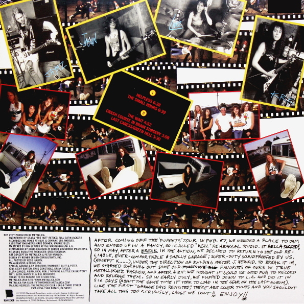 Виниловая пластинка The Metallica $5.98 E.P. - Garage Days Re-Revisited LP - рис.1