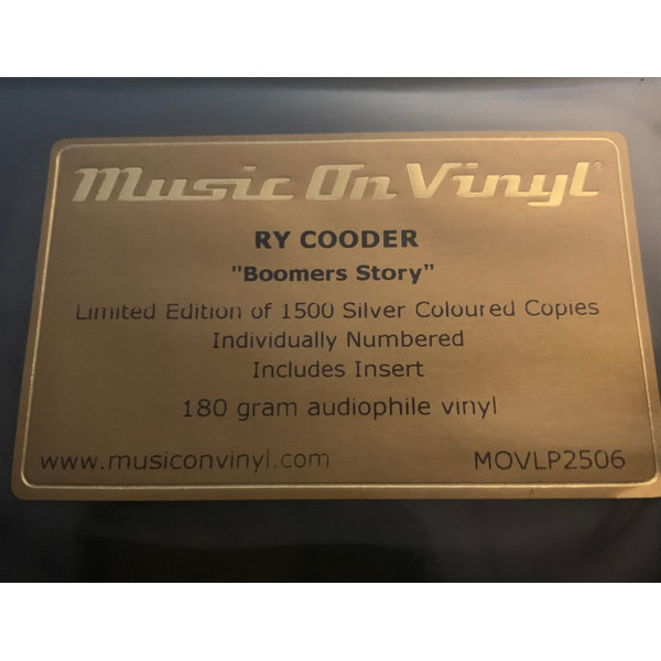 Виниловая пластинка Ry Cooder – Boomer's Story LP Coloured - рис.1