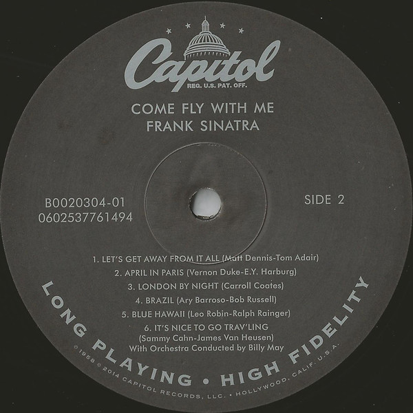 Виниловая пластинка Frank Sinatra; Billy May And His Orchestra - Come Fly With Me - рис.3