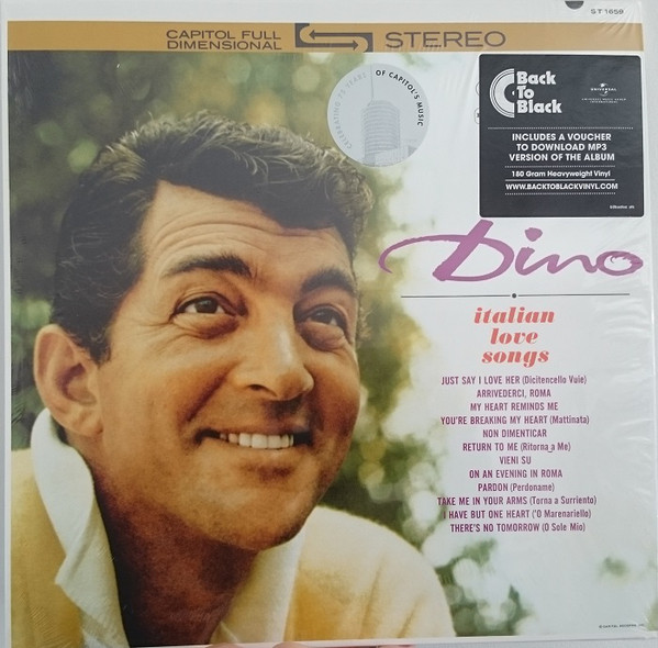 Виниловая пластинка Dean Martin - Dino: Italian Love Songs - рис.0