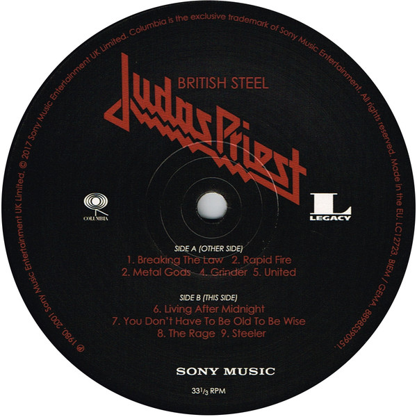 Виниловая пластинка Judas Priest - British Steel - рис.3