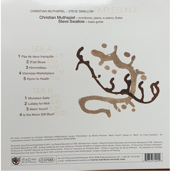 Виниловая пластинка Christian Muthspiel & Steve Swallow - Simple Songs - LP - рис.1