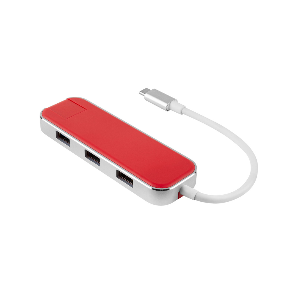USB HUB Rombica USB-C Chronos Red - фото 2