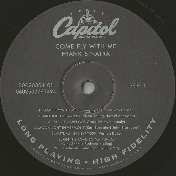 Виниловая пластинка Frank Sinatra; Billy May And His Orchestra - Come Fly With Me - рис.2