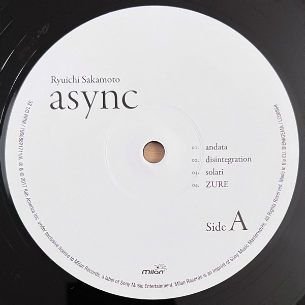 Виниловая пластинка Ryuichi Sakamoto – Async - 2LP - рис.1