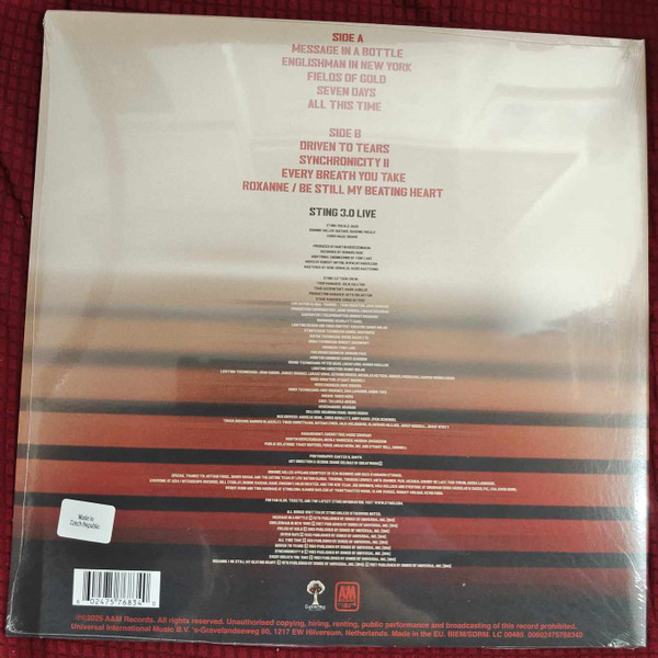 Виниловая пластинка Sting – 3.0 Live - LP - рис.1