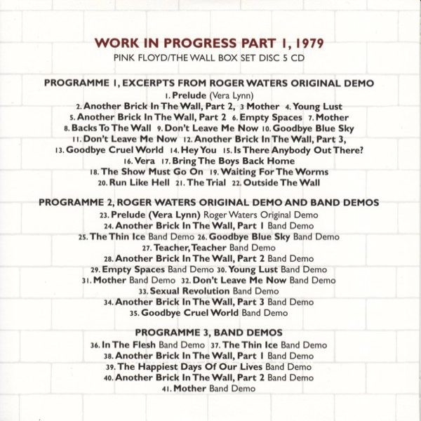 Бокс-сет Pink Floyd - The Wall (Immersion Box Set) - 6CD+DVD - рис.8