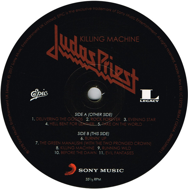 Виниловая пластинка Judas Priest - Killing Machine - рис.3