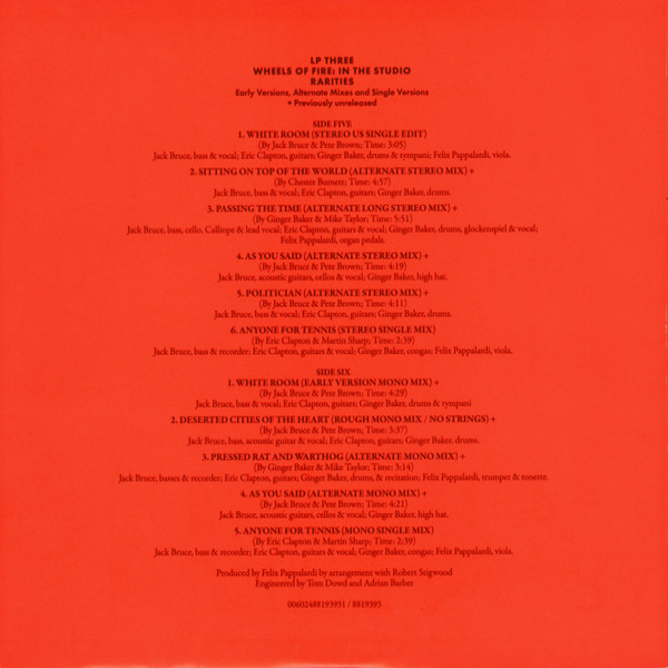 Виниловая пластинка Cream - Wheels Of Fire: In The Studio - 3LP - рис.8