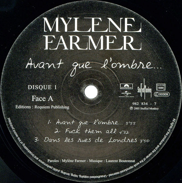 Виниловая пластинка Mylene Farmer - Avant Que L'Ombre... - рис.1