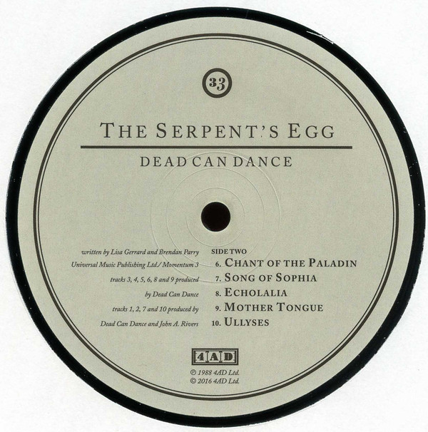 Виниловая пластинка Dead Can Dance - The Serpent's Egg - рис.3
