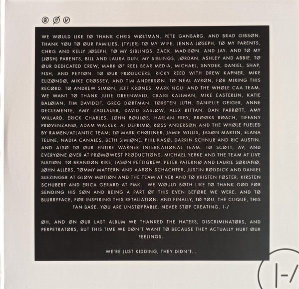 Виниловая пластинка Twenty One Pilots – Blurryface - 2LP - рис.8