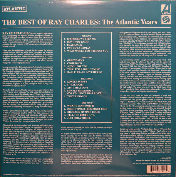 Виниловая пластинка Ray Charles - The Best Of Ray Charles: The Atlantic Years 2LP - рис.1