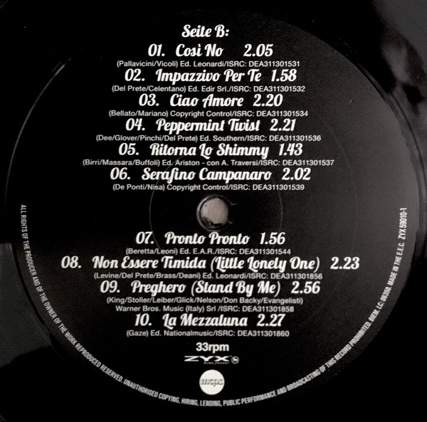 Виниловая пластинка Adriano Celentano – Best Of LP - рис.4