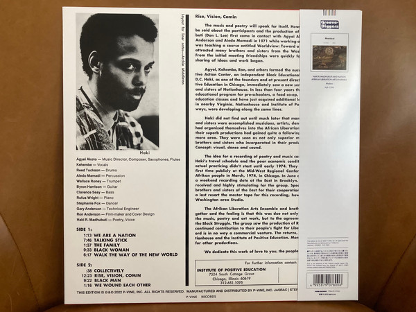 Виниловая пластинка Haki R. Madhubuti, Don L. Lee – Rise Vision Comin LP - рис.1
