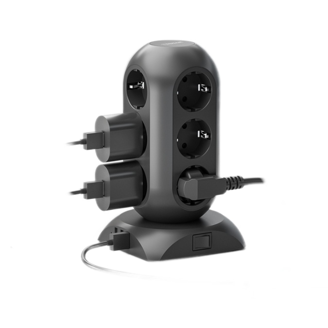 Сетевой фильтр Tessan TPS02-DE Black - рис.0