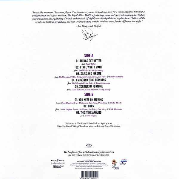 Виниловая пластинка Various - Celebrating Jon Lord, The Rock Legend, Vol.1 - рис.1