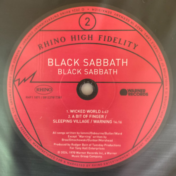 Виниловая пластинка Black Sabbath - Black Sabbath (Analogue) LP - рис.7