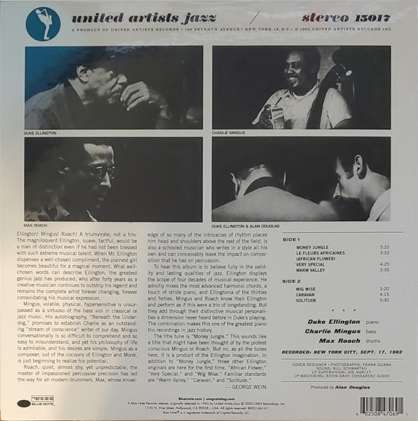 Виниловая пластинка Duke Ellington, Charlie Mingus, Max Roach – Money Jungle LP - рис.1