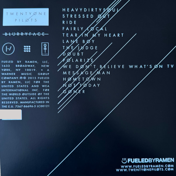 Виниловая пластинка Twenty One Pilots – Blurryface (10 Year Anniversary Burgundy Splatter) - 2LP - рис.2