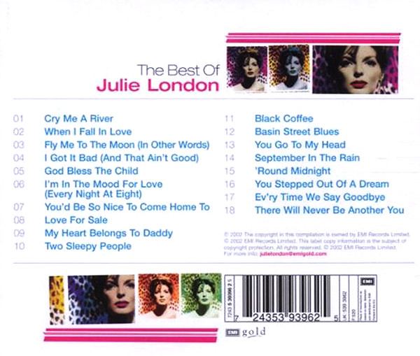 CD-диск Julie London - The Best Of Julie London - рис.1