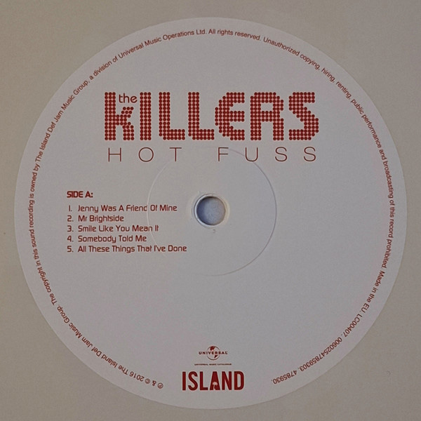 Виниловая пластинка The Killers - The Hot Fuss White 20th Anniversary LP - рис.1