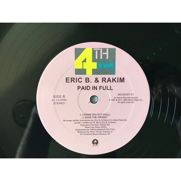 Виниловая пластинка Eric B. & Rakim – Paid In Full 2LP - рис.3