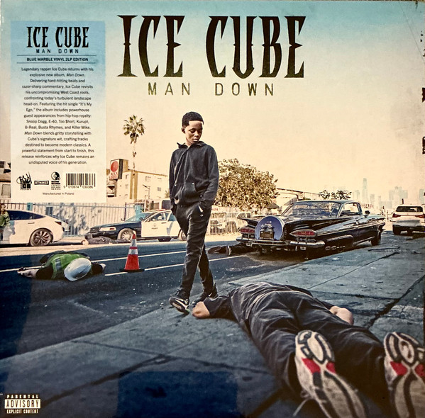 Виниловая пластинка ICE CUBE - Man Down (Deluxe) Blue White Marble 2LP - рис.0